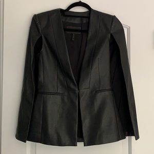 BCBG Maxazria Faux Leather Cape/Jacket